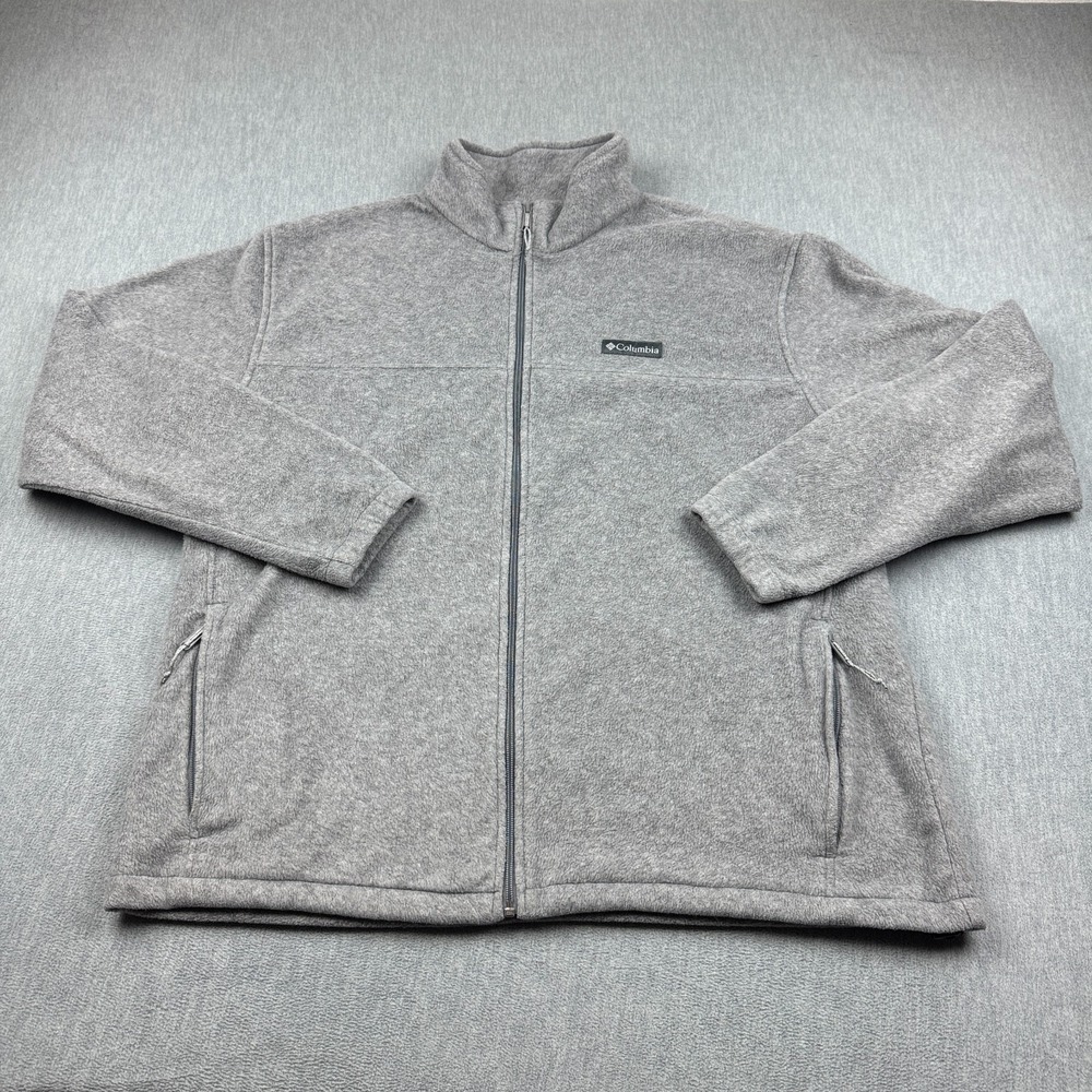 Columbia Jacket Men 2XL XXL Gray Steens Mountain 2.0 Full Zip‎ Fleece Outdoor